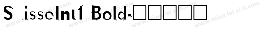 SuisseInt1 Bold字体转换